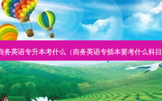 商务英语专升本考什么（商务英语专插本要考什么科目）