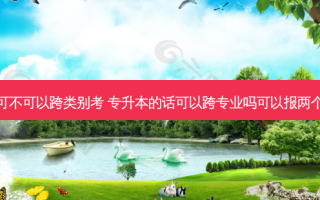 专升本可不可以跨类别考 专升本的话可以跨专业吗可以报两个专业吗