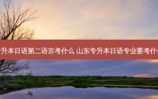 专升本日语第二语言考什么 山东专升本日语专业要考什么