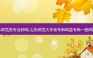 山东专升本师范类专业好吗 山东师范大学有专科吗是专科一批吗能专升本吗