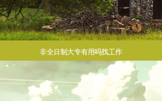非全日制大专有用吗找工作