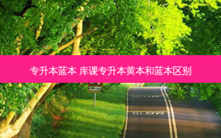 专升本蓝本 库课专升本黄本和蓝本区别