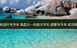大学生如何进行专升本 我是大一在校大学生,想要专升本,有怎样的途径呢
