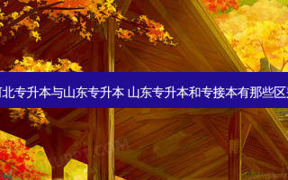 河北专升本与山东专升本 山东专升本和专接本有那些区别