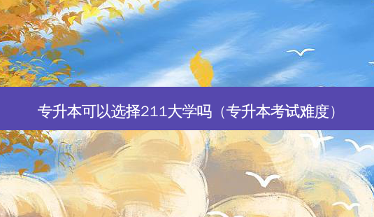 专升本可以选择211大学吗(专升本考试难度)-第1张图片-天智网 专升本可以选择211大学吗(专升本考试难度)-第1张图片-天智网