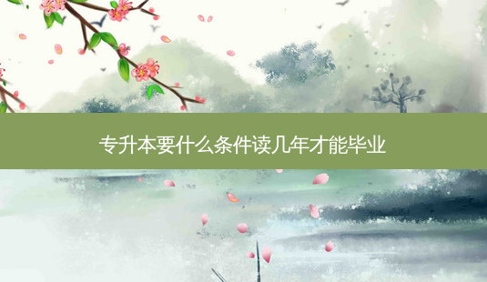 专升本要什么条件读几年才能毕业-第1张图片-天智网 专升本要什么条件读几年才能毕业-第1张图片-天智网