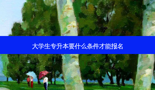 大学生专升本要什么条件才能报名-第1张图片-天智网 大学生专升本要什么条件才能报名-第1张图片-天智网