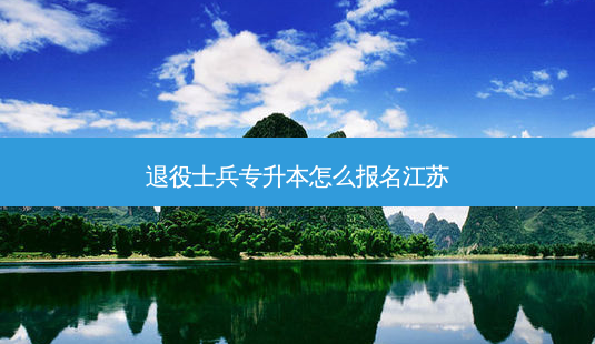 退役士兵专升本怎么报名江苏-第1张图片-天智网 退役士兵专升本怎么报名江苏-第1张图片-天智网