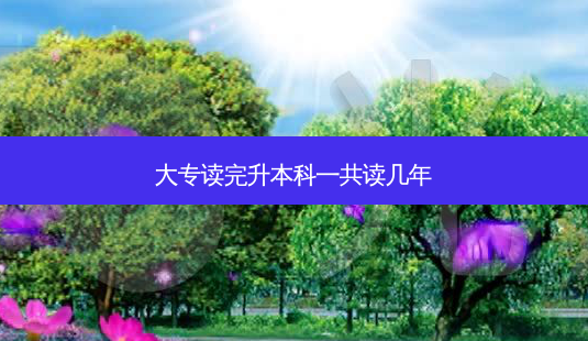 大专读完升本科一共读几年-第1张图片-天智网 大专读完升本科一共读几年-第1张图片-天智网