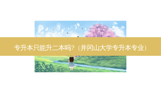 专升本只能升二本吗?(井冈山大学专升本专业)-第1张图片-天智网 专升本只能升二本吗?(井冈山大学专升本专业)-第1张图片-天智网