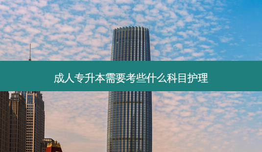 成人专升本需要考些什么科目护理-第1张图片-天智网 成人专升本需要考些什么科目护理-第1张图片-天智网