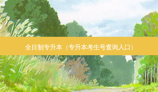 全日制专升本(专升本考生号查询入口)-第1张图片-天智网 全日制专升本(专升本考生号查询入口)-第1张图片-天智网