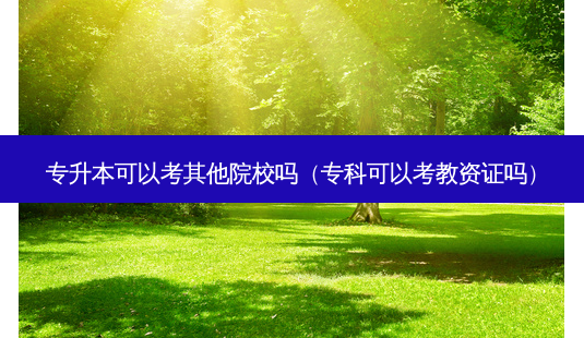 专升本可以考其他院校吗(专科可以考教资证吗)-第1张图片-天智网 专升本可以考其他院校吗(专科可以考教资证吗)-第1张图片-天智网