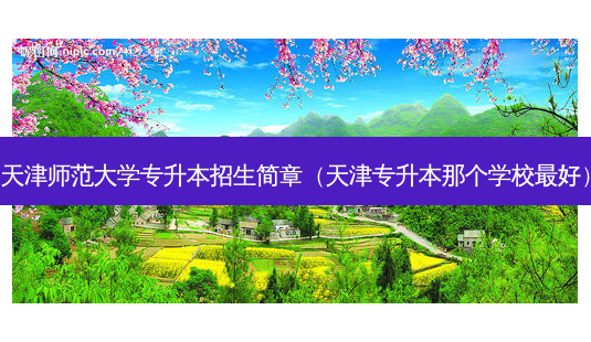 天津师范大学专升本招生简章(天津专升本那个学校 *** 好)-第1张图片-天智网 天津师范大学专升本招生简章(天津专升本那个学校 *** 好)-第1张图片-天智网