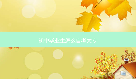 初中毕业生怎么自考大专-第1张图片-天智网 初中毕业生怎么自考大专-第1张图片-天智网