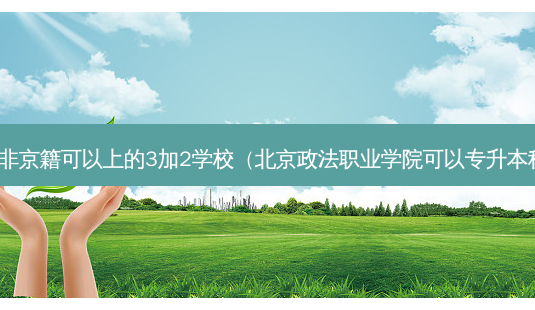 北京非京籍可以上的3加2学校(北京政法职业学院可以专升本科吗)-第1张图片-天智网 北京非京籍可以上的3加2学校(北京政法职业学院可以专升本科吗)-第1张图片-天智网