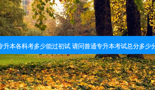 专升本各科考多少能过初试 请问普通专升本考试总分多少分-第1张图片-天智网 专升本各科考多少能过初试 请问普通专升本考试总分多少分-第1张图片-天智网