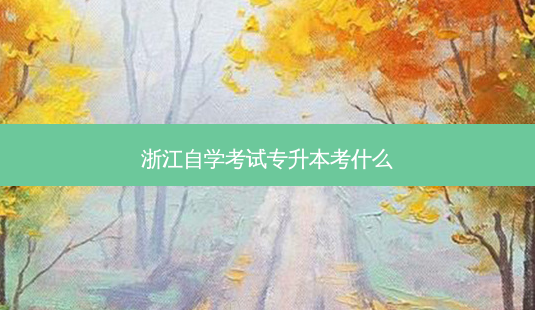浙江自学考试专升本考什么-第1张图片-天智网 浙江自学考试专升本考什么-第1张图片-天智网