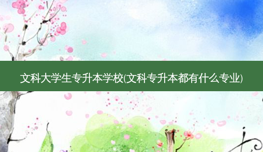 文科大学生专升本学校(文科专升本都有什么专业)-第1张图片-天智网 文科大学生专升本学校(文科专升本都有什么专业)-第1张图片-天智网