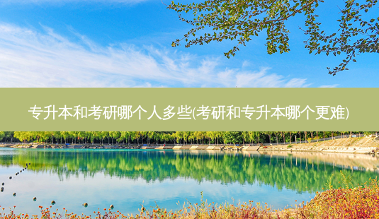 专升本和考研哪个人多些(考研和专升本哪个更难)-第1张图片-天智网 专升本和考研哪个人多些(考研和专升本哪个更难)-第1张图片-天智网