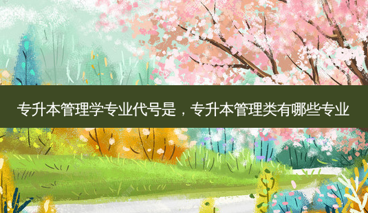 专升本管理学专业代号是,专升本管理类有哪些专业-第1张图片-天智网 专升本管理学专业代号是,专升本管理类有哪些专业-第1张图片-天智网