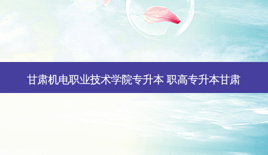 甘肃机电职业技术学院专升本 职高专升本甘肃-第1张图片-天智网 甘肃机电职业技术学院专升本 职高专升本甘肃-第1张图片-天智网