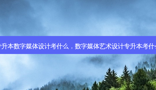 专升本数字媒体设计考什么,数字媒体艺术设计专升本考什么-第1张图片-天智网 专升本数字媒体设计考什么,数字媒体艺术设计专升本考什么-第1张图片-天智网