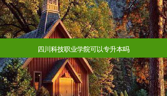四川科技职业学院可以专升本吗-第1张图片-天智网 四川科技职业学院可以专升本吗-第1张图片-天智网