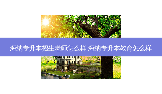 海纳专升本招生老师怎么样 海纳专升本教育怎么样-第1张图片-天智网 海纳专升本招生老师怎么样 海纳专升本教育怎么样-第1张图片-天智网