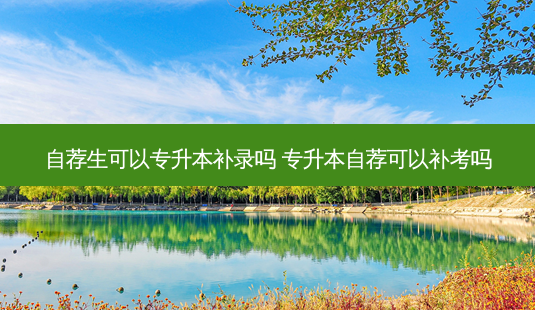 自荐生可以专升本补录吗 专升本自荐可以补考吗-第1张图片-天智网 自荐生可以专升本补录吗 专升本自荐可以补考吗-第1张图片-天智网