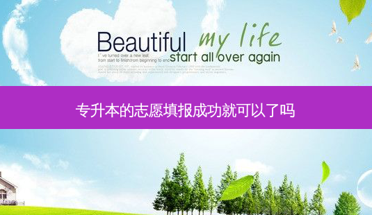 专升本的志愿填报成功就可以了吗-第1张图片-天智网 专升本的志愿填报成功就可以了吗-第1张图片-天智网