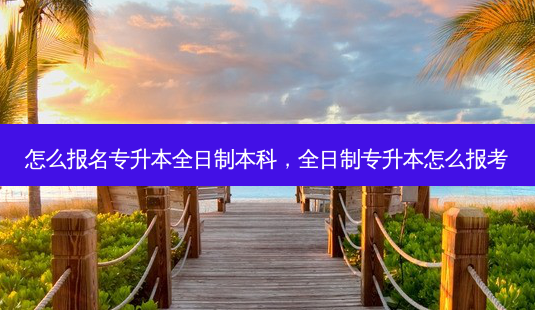 怎么报名专升本全日制本科，全日制专升本怎么报考-第1张图片-汇成专升本网