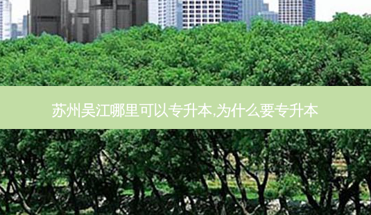 苏州吴江哪里可以专升本,为什么要专升本-第1张图片-天智网 苏州吴江哪里可以专升本,为什么要专升本-第1张图片-天智网
