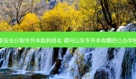 泰 *** 日制专升本机构排名 请问山东专升本有哪些公办学校-第1张图片-天智网 泰 *** 日制专升本机构排名 请问山东专升本有哪些公办学校-第1张图片-天智网