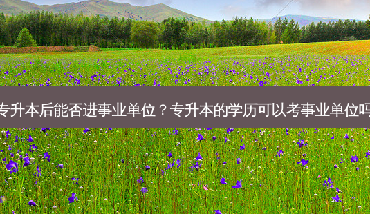 专升本后能否进事业单位?专升本的学历可以考事业单位吗-第1张图片-天智网 专升本后能否进事业单位?专升本的学历可以考事业单位吗-第1张图片-天智网