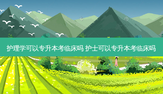 护理学可以专升本考临床吗 护士可以专升本考临床吗-第1张图片-天智网 护理学可以专升本考临床吗 护士可以专升本考临床吗-第1张图片-天智网