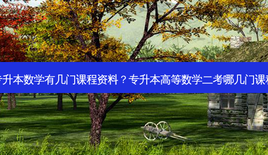 专升本数学有几门课程资料?专升本高等数学二考哪几门课程-第1张图片-天智网 专升本数学有几门课程资料?专升本高等数学二考哪几门课程-第1张图片-天智网