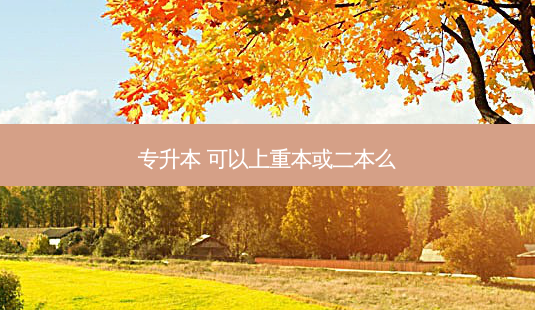 专升本 可以上重本或二本么-第1张图片-天智网 专升本 可以上重本或二本么-第1张图片-天智网