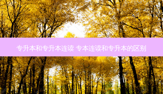 专升本和专升本连读 专本连读和专升本的区别-第1张图片-天智网 专升本和专升本连读 专本连读和专升本的区别-第1张图片-天智网
