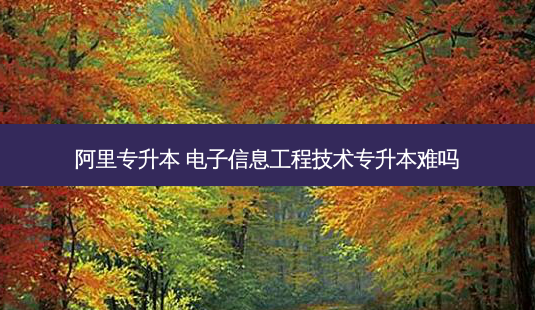 阿里专升本 电子信息工程技术专升本难吗-第1张图片-天智网 阿里专升本 电子信息工程技术专升本难吗-第1张图片-天智网