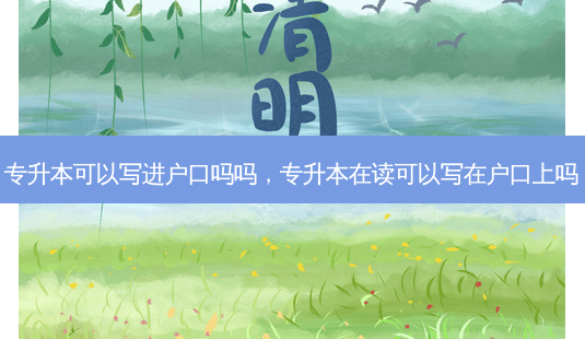 专升本可以写进户口吗吗,专升本在读可以写在户口上吗-第1张图片-天智网 专升本可以写进户口吗吗,专升本在读可以写在户口上吗-第1张图片-天智网