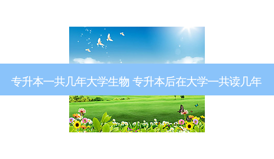 专升本一共几年大学生物 专升本后在大学一共读几年-第1张图片-天智网 专升本一共几年大学生物 专升本后在大学一共读几年-第1张图片-天智网