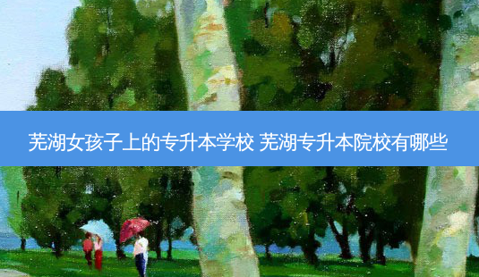芜湖女孩子上的专升本学校 芜湖专升本院校有哪些-第1张图片-汇成专升本网