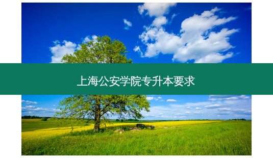 上海公安学院专升本要求-第1张图片-天智网 上海公安学院专升本要求-第1张图片-天智网