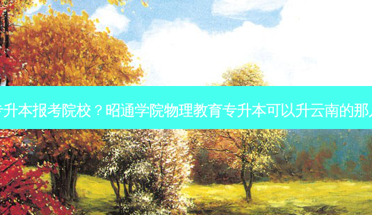昭通市专升本报考院校?昭通学院物理教育专升本可以升云南的那几所高校-第1张图片-天智网 昭通市专升本报考院校?昭通学院物理教育专升本可以升云南的那几所高校-第1张图片-天智网