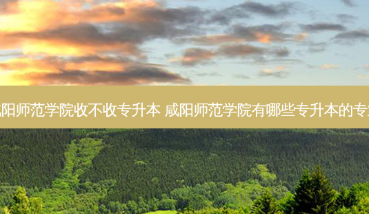 咸阳师范学院收不收专升本 咸阳师范学院有哪些专升本的专业-第1张图片-天智网 咸阳师范学院收不收专升本 咸阳师范学院有哪些专升本的专业-第1张图片-天智网