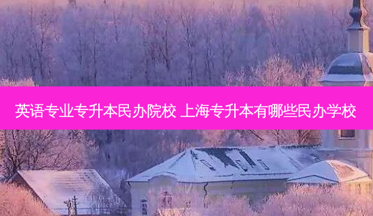 英语专业专升本民办院校 上海专升本有哪些民办学校-第1张图片-天智网 英语专业专升本民办院校 上海专升本有哪些民办学校-第1张图片-天智网