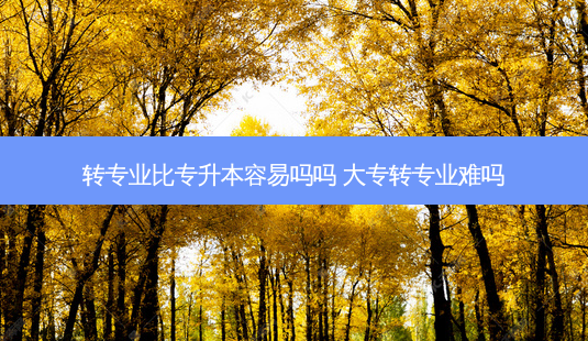 转专业比专升本容易吗吗 大专转专业难吗-第1张图片-天智网 转专业比专升本容易吗吗 大专转专业难吗-第1张图片-天智网