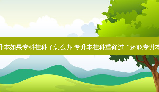 专升本如果专科挂科了怎么办 专升本挂科重修过了还能专升本吗-第1张图片-天智网 专升本如果专科挂科了怎么办 专升本挂科重修过了还能专升本吗-第1张图片-天智网