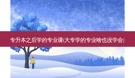 专升本之后学的专业课(大专学的专业啥也没学会)-第1张图片-天智网 专升本之后学的专业课(大专学的专业啥也没学会)-第1张图片-天智网